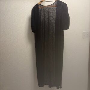 Torrid longline Kimono Women’s Size 1X black short sleeve open front